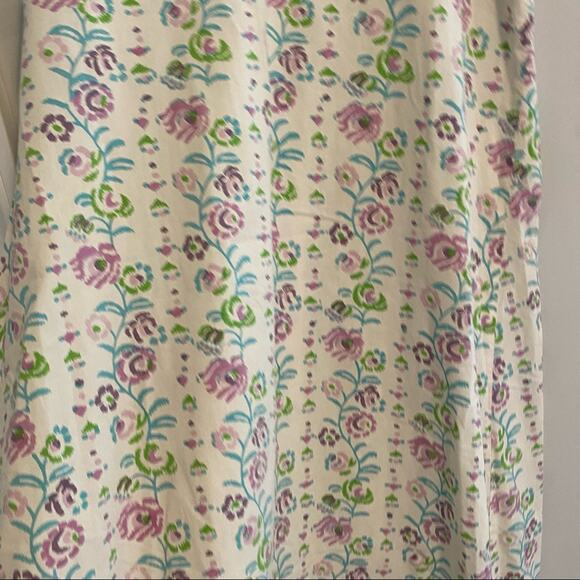 Matta Cotton White Purple Blue Floral MIDI Dress Small - Picture 8 of 16